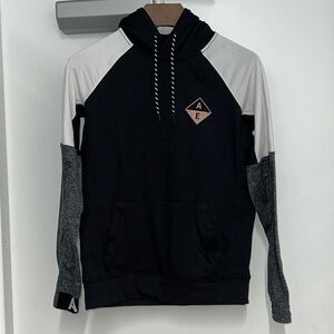 Small AE White/Black/Gray Hoodie